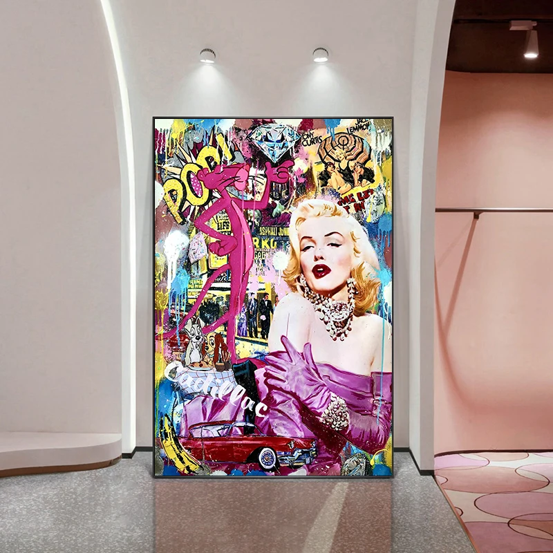 Плакат Мэрилин Монро, картины на холсте, модные, сексуальные Женские граффити, уличный поп-арт, настенные панно для украшения дома, комнаты . ' - ' . 3