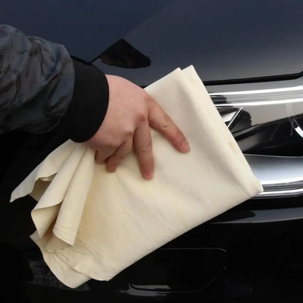 Natural Chamois Leather Car Cleaning Cloth Washing Suede Absorbent Towel автомобильные товары Аксессуары для моек . ' - ' . 1
