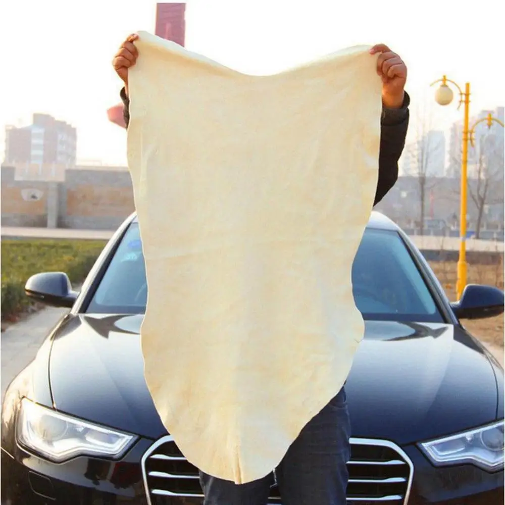 Natural Chamois Leather Car Cleaning Cloth Washing Suede Absorbent Towel автомобильные товары Аксессуары для моек . ' - ' . 3