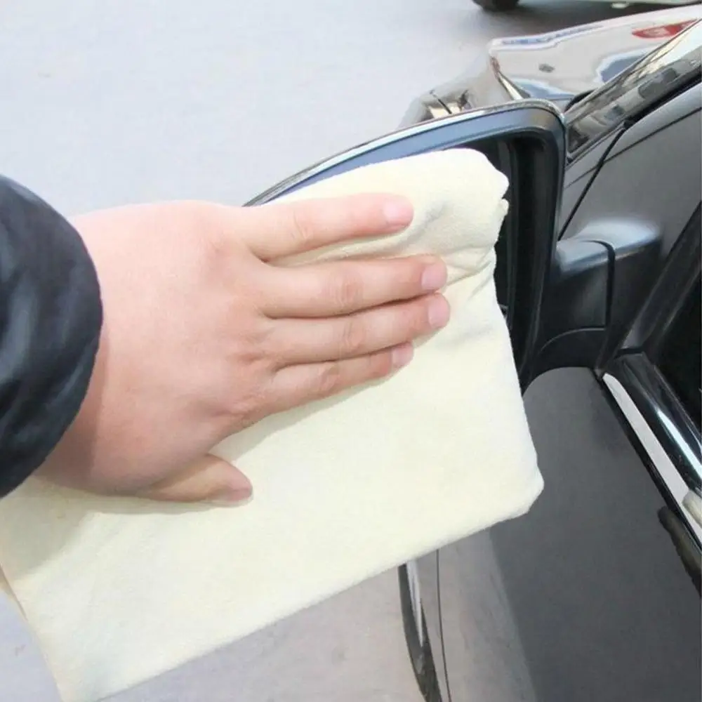 Natural Chamois Leather Car Cleaning Cloth Washing Suede Absorbent Towel автомобильные товары Аксессуары для моек . ' - ' . 4