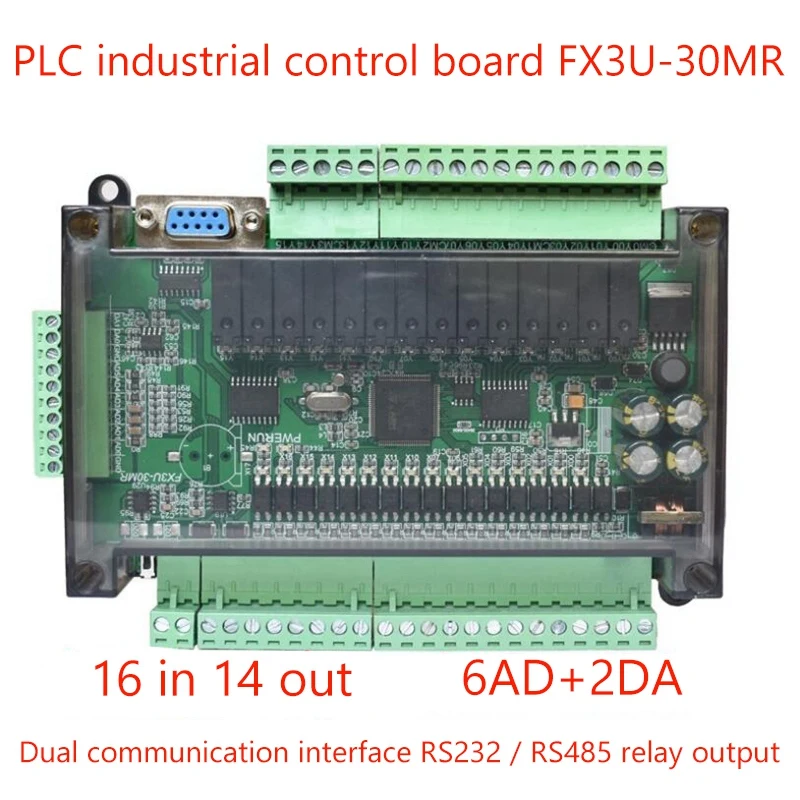 Промышленная плата управления ПЛК Простой Программируемый Контроллер Типа FX3U-30MR Поддерживает Связь RS232/RS485 . ' - ' . 4