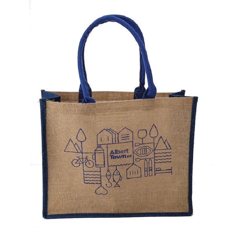 100 шт./лот Экологически чистые джутовые сумки с логотипом на заказ для одежды, обуви, покупок, популярные разлагаемые, большой емкости, натуральный цвет . ' - ' . 0