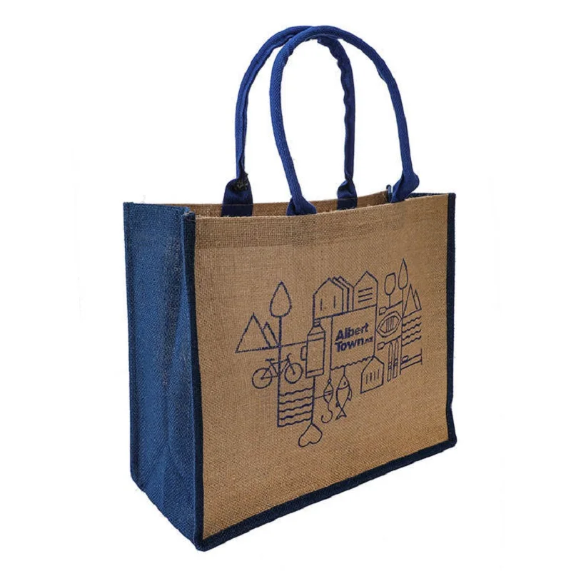 100 шт./лот Экологически чистые джутовые сумки с логотипом на заказ для одежды, обуви, покупок, популярные разлагаемые, большой емкости, натуральный цвет . ' - ' . 1