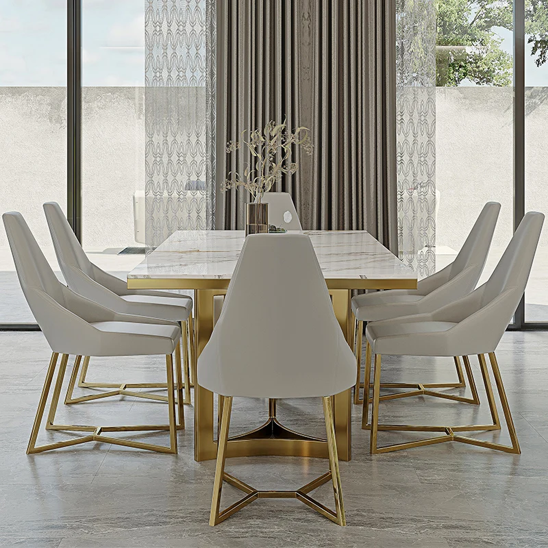 Итальянский роскошный, яркий, каменный стол и стул, дизайнерский стол для дома высокого класса . ' - ' . 1