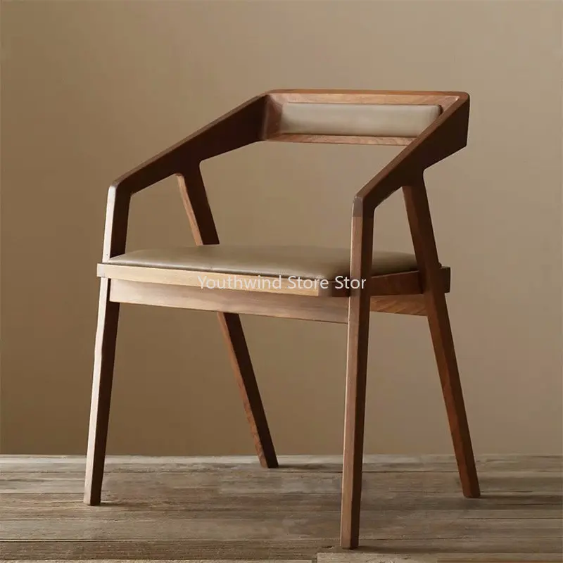 Скандинавские стулья для столовой Табуретки Передвижной подлокотник Переносной деревянный стул для гостиной Мебель для дома Para El Hogar Мебель для дома MZY . ' - ' . 5
