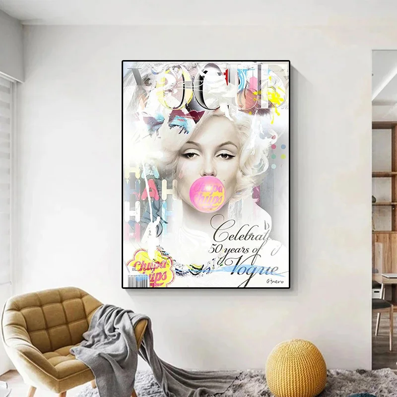 Плакат Мэрилин Монро, картины на холсте, модные, сексуальные Женские граффити, уличный поп-арт, настенные панно для украшения дома, комнаты . ' - ' . 4