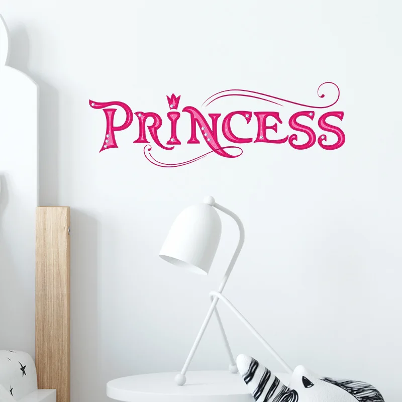Наклейка на стену с изображением детского письма, розовая самоклеящаяся настенная художественная наклейка для домашнего декора, розовый узор принцессы, фоновая наклейка на стену . ' - ' . 3
