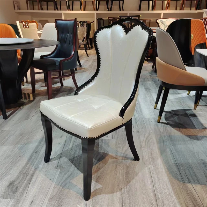 Кожаные дизайнерские обеденные стулья Современная роскошь Скандинавские стулья для гостиной Мебель для кухни Muebles Para El Hogar середины века . ' - ' . 5