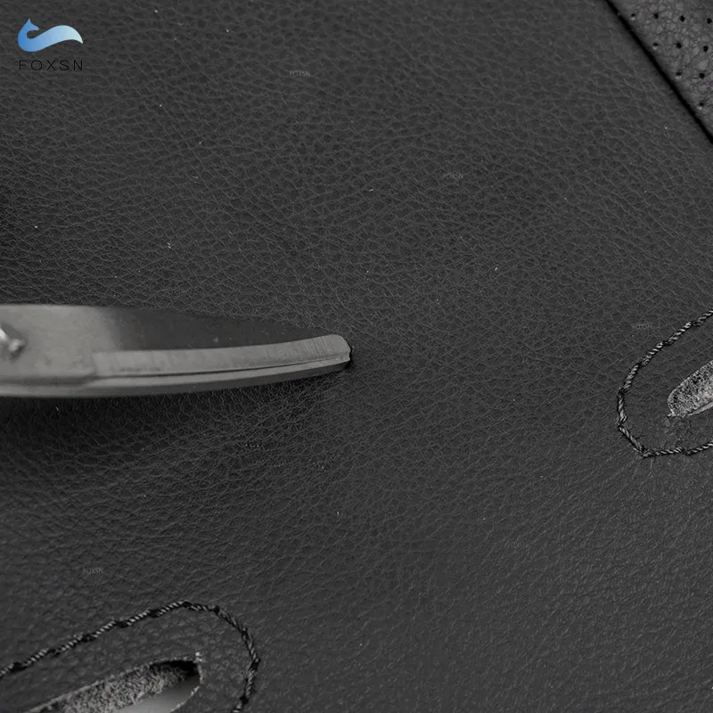 Чехол из мягкой перфорированной кожи для Hyundai Sonata 9 2015 2016 2017 4- Внутренняя отделка крышки рулевого колеса автомобиля ручной работы со спицами Черного цвета . ' - ' . 3