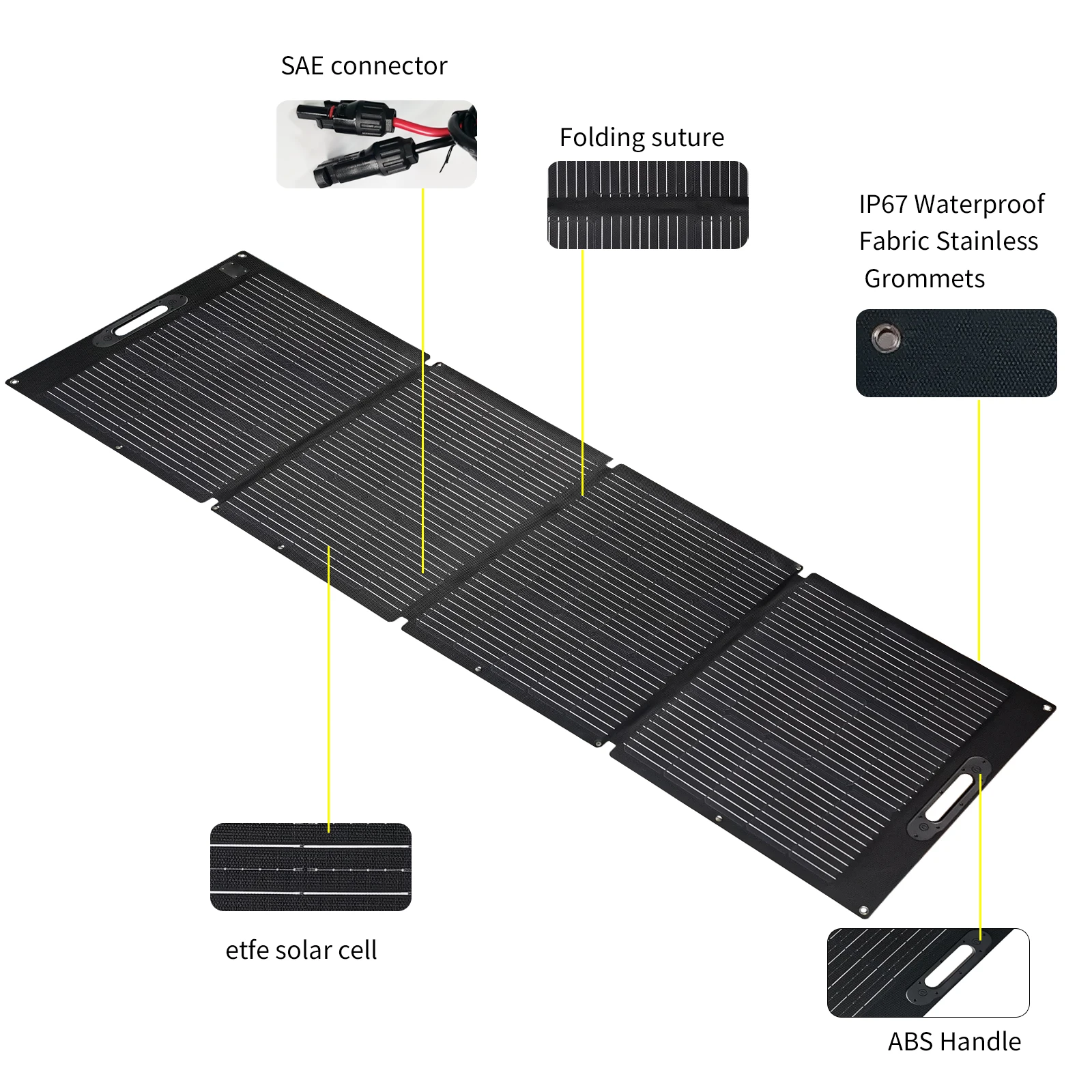 Новая Складная Портативная Солнечная Панель 60 Вт 100 Вт 120 Вт 160 Вт 200 Вт Панель Солнечной Батареи 12V Зарядное Устройство 5V Комплект Системы Зарядки Телефона . ' - ' . 2