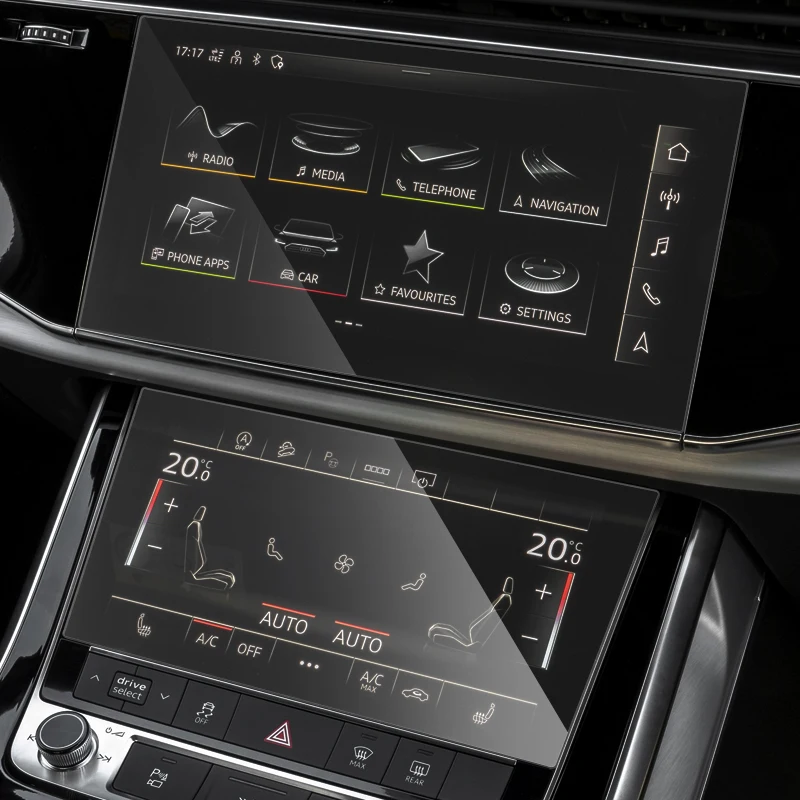 Пленка для экрана GPS-навигации автомобиля, пленка для дисплея приборной панели, наклейка на стекло экрана климат-контроля для AUDI A6 A7, Аксессуар 2019 года выпуска . ' - ' . 2