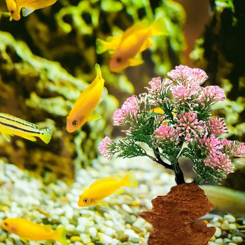 Растения для аквариума Дерево для озеленения аквариума Искусственные аквариумные растения Безопасные и мини рыбки Аксессуары для аквариума Натуральные . ' - ' . 3