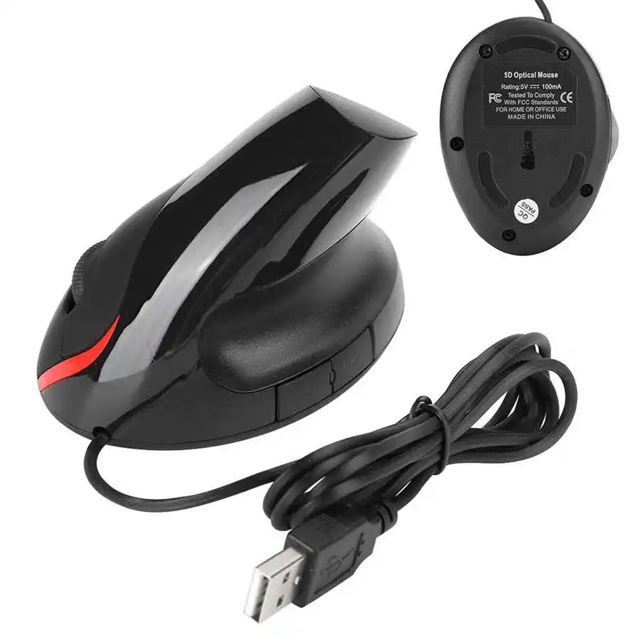 Оптическая вертикальная мышь Эргономичный Перезаряжаемый USB-приемник ABS Офисная Проводная мышь jsy‑12 . ' - ' . 5