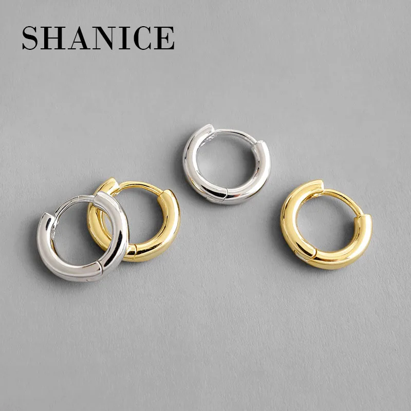 SHANICE, 100% Серебро S925 Пробы, INS, минималистичный геометрический круг, толстые серьги-трубки для женщин, серьги-кольца . ' - ' . 0
