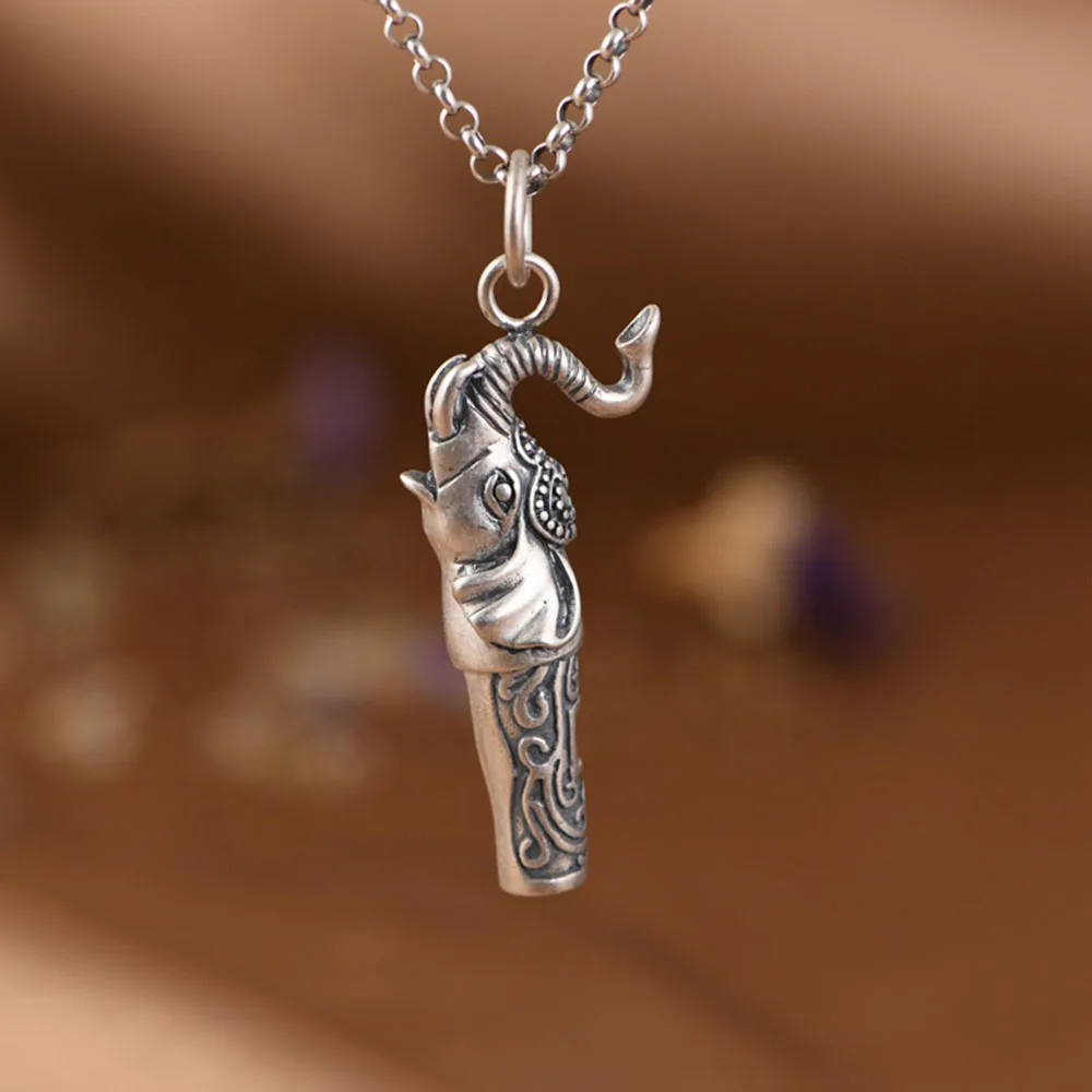 BALMORA S925 Серебряные винтажные подвески в стиле панк со свистком в виде слона для ожерелья для мужчин, женщин, пары, сделай сам, крутые модные украшения . ' - ' . 3