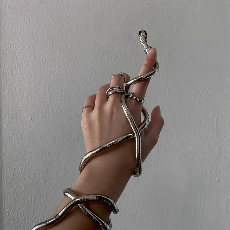 Модное сексуальное ожерелье-змея для женщин, колье-цепочка в стиле панк с металлической регулировкой, многофункциональные необычные ожерелья, украшения для праздничных вечеринок . ' - ' . 3