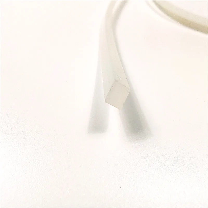 Длина от 1 м до 2 м Белого цвета, большого размера, сплошная квадратная силиконовая прокладка, квадратная белая силиконовая уплотнительная прокладка, белая резиновая уплотнительная прокладка . ' - ' . 1