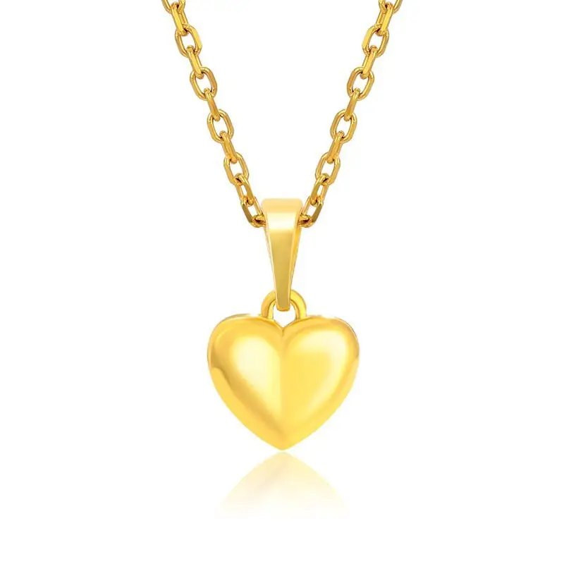 Ювелирные изделия оптом--- Ожерелья с подвеской в виде сердца для женщин, цепочка 45 см из чистого золота с покрытием . ' - ' . 0
