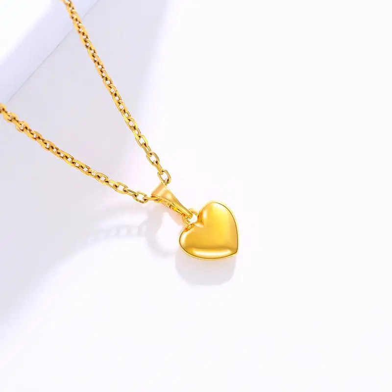 Ювелирные изделия оптом--- Ожерелья с подвеской в виде сердца для женщин, цепочка 45 см из чистого золота с покрытием . ' - ' . 1