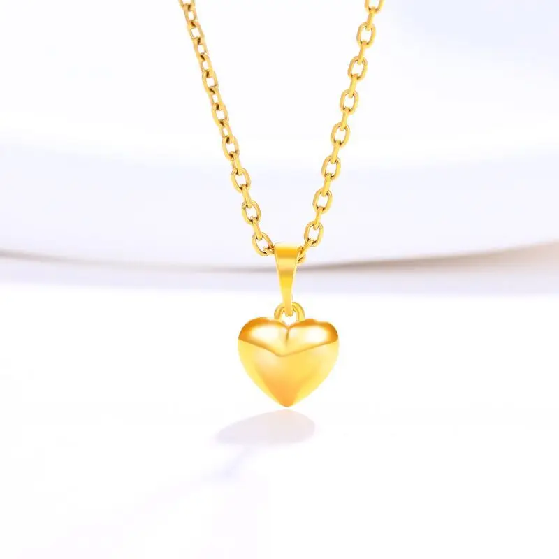Ювелирные изделия оптом--- Ожерелья с подвеской в виде сердца для женщин, цепочка 45 см из чистого золота с покрытием . ' - ' . 3