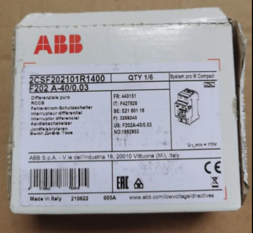 1 шт. Оригинальное устройство защиты от электромагнитной утечки ABB F202 A-40/0.03, бесплатная доставка . ' - ' . 0