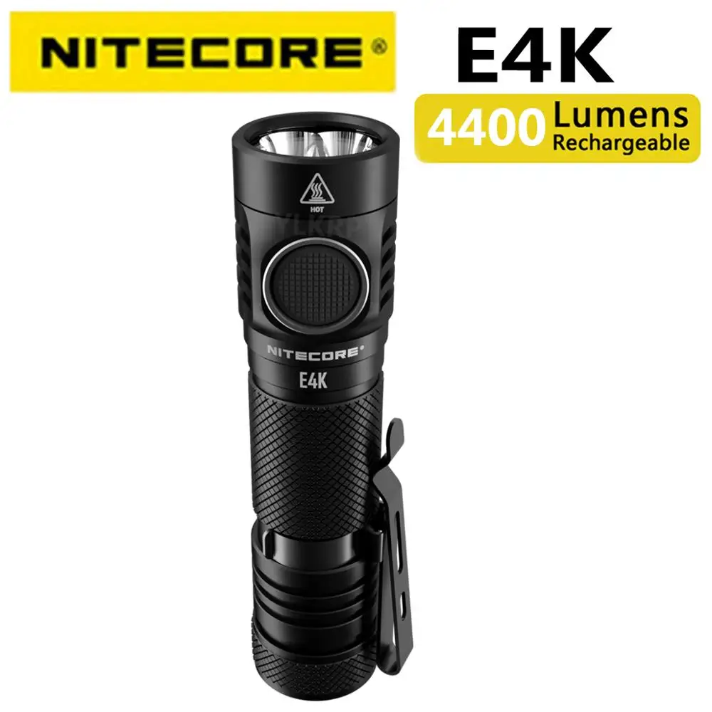 100% Оригинальный NITECORE E4K 4400 Люмен 4 x светодиодов CREE XP-L2 V6 21700 Компактный EDC-фонарик с литий-ионным аккумулятором емкостью 5000 мАч . ' - ' . 1