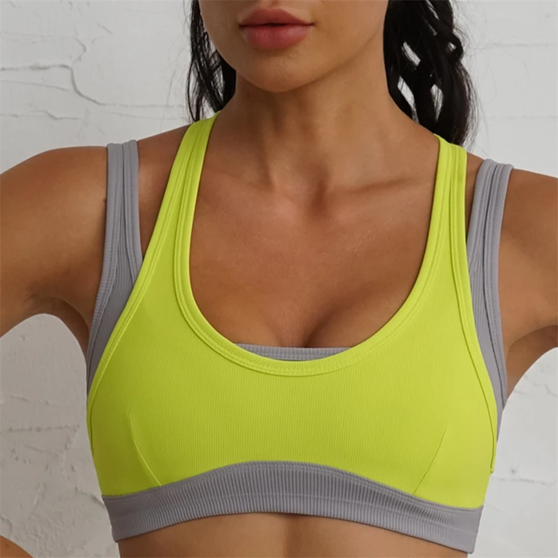 Летняя Женская одежда для тренировок в рубчик, Быстросохнущая одежда для спортзала, женский спортивный бюстгальтер Пуш-ап, разноцветная одежда для бега, йоги, фитнеса . ' - ' . 3