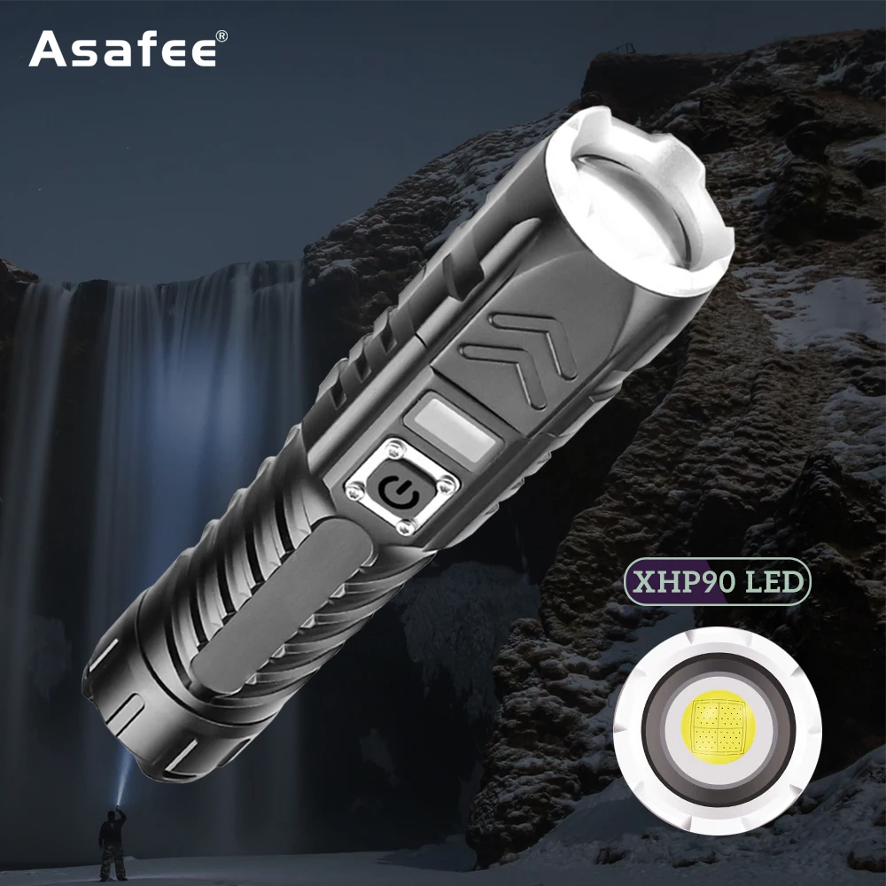 Asafee COB Супер яркий 1800-миллиметровый Водонепроницаемый фонарик для кемпинга, наружного освещения, Прожектор, Рабочая Горелка с предохранительным молотком . ' - ' . 0