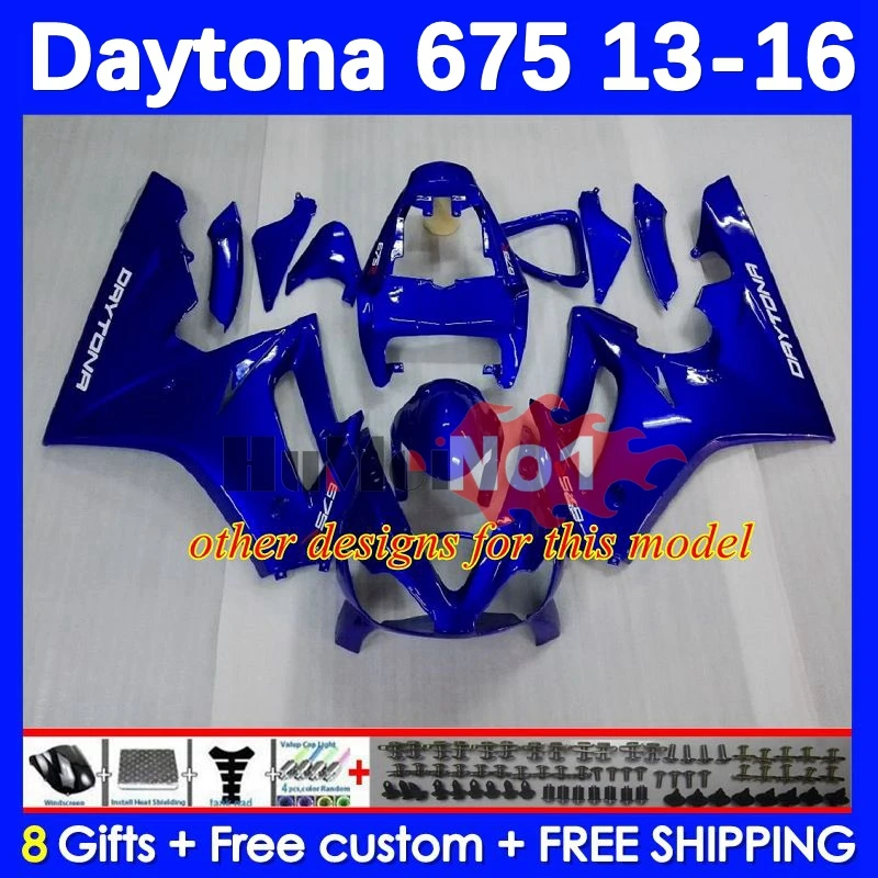 Обвес для Daytona 675 Daytona-675 13 14 15 16 Кузов 195No.5 Daytona675 2013 2014 2015 2016 OEM Полный обтекатель синего цвета в наличии . ' - ' . 5