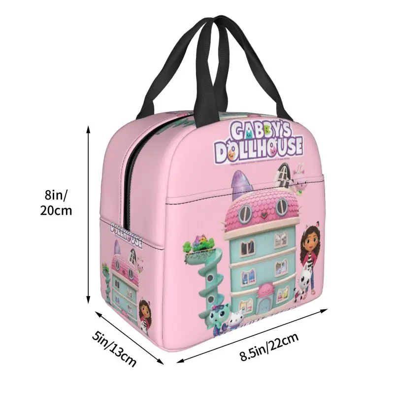Изолированная сумка для ланча Gabbys Dollhouse для женщин Mercat Cat Портативный термоохладитель Bento Box School . ' - ' . 2