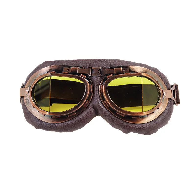 Коричневые Винтажные Мотоциклетные очки Мотоциклетные очки Ретро Шлем Велосипедные очки Спортивные Пылезащитные Очки для защиты глаз Кожаные оттенки . ' - ' . 3