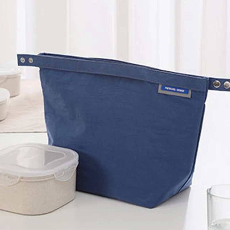 Большая портативная сумка для ланча Модная водонепроницаемая термоизоляционная сумка для бенто для пикника, работы, школы, сумка для хранения продуктов . ' - ' . 4