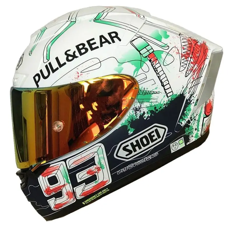 X14 93 Шлем marquez graffiti Ant мотоциклетный шлем для верховой езды мотокросса мотоциклетный шлем одобрен ЕЭК . ' - ' . 0