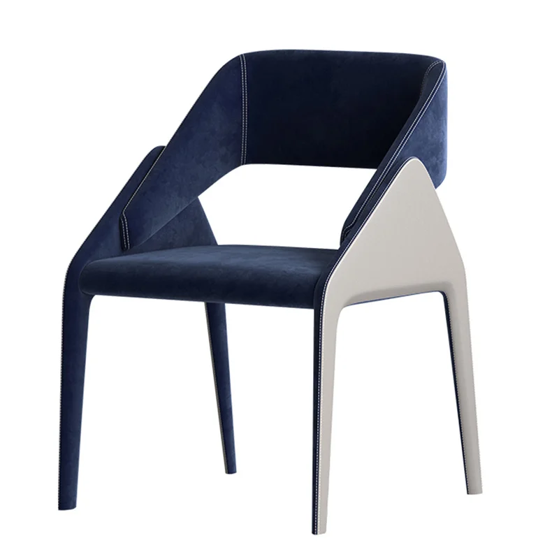 Скандинавские обеденные стулья из искусственной кожи для кухонной мебели Дизайн спинки обеденного стула Легкие роскошные ресторанные обеденные стулья . ' - ' . 1