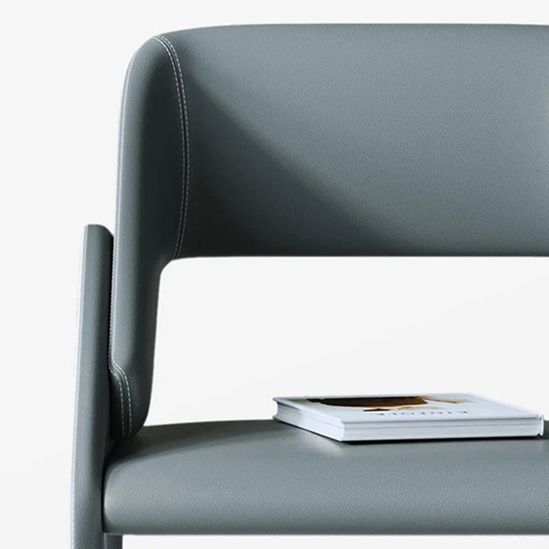 Скандинавские обеденные стулья из искусственной кожи для кухонной мебели Дизайн спинки обеденного стула Легкие роскошные ресторанные обеденные стулья . ' - ' . 3