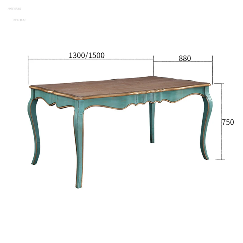 Американские обеденные столы и стулья из массива дерева, домашняя кухня, мебель для обеденного стола в маленькой квартире, Французский набор для столовой в стиле ретро . ' - ' . 4