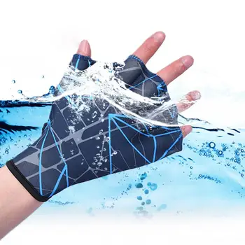 1 Пара прочных перчаток с перепонками для плавания, водонепроницаемые, легко носимые, портативные перчатки для тренировки плавания, весло с перепонками