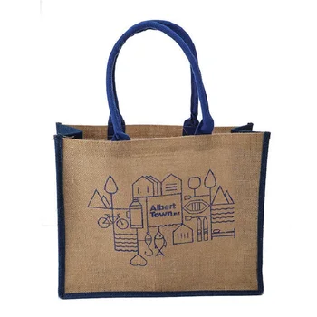 100 шт./лот Экологически чистые джутовые сумки с логотипом на заказ для одежды, обуви, покупок, популярные разлагаемые, большой емкости, натуральный цвет