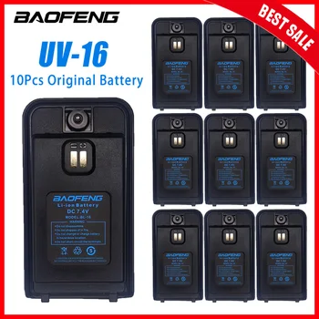 10ШТ Портативная Рация Baofeng UV-16 Оригинальная Батарея BL-16 Совместима с UV16Plus UV-16 Pro Mate V2 Двухстороннее Радио Дополнительная Батарея