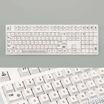 137 клавиш, колпачки для ключей из PBT, Вишневый профиль, Тотемная тема для субличностей, белый колпачок для ключей для механической клавиатуры MX Switch, сделай САМ
