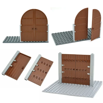 1Set Doors Bricks 2400 87601 1x5x10 Door Moc Строительные блоки Gate DIY Собирает частицы из деталей Развивающие детские игрушки