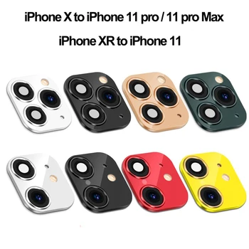 1ШТ Для iPhone XR X Замена На iPhone 11 Pro Max Поддельная Наклейка На Объектив Камеры Поддержка Вспышки Чехол Роскошный Протектор Экрана
