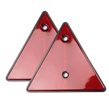 2 шт. Красные задние отражатели Треугольный отражатель для стоек ворот, задние отражатели Треугольный отражатель для прицепного велосипеда навинчивающийся на караван