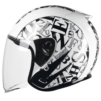 2021 Новый мотоциклетный шлем с открытым лицом для мужчин и женщин, полушлемы Four seasons Moto M, L, XL, 2XL, шлем с защитой от запотевания, для мотокросса