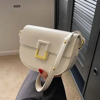 2023 Новая высококачественная сумка через плечо в простом стиле для женщин, летняя роскошная дизайнерская модная кожаная женская сумка-седло