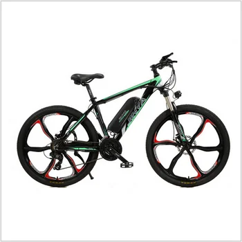 26-дюймовый велосипед с литиевой батареей для взрослых, электрический горный велосипед, ПЕРЕДНИЙ И ЗАДНИЙ ДИСКОВЫЙ ТОРМОЗ + подвеска и переключатель передач