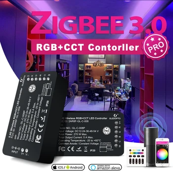 3ШТ DC12-54V Gledopto Zigbee 3.0 Теплый Белый Холодный Белый RGB LED Контроллер Pro Для Внутреннего Освещения Кухонного Шкафа, Потолочный Светильник