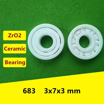 5шт 683 ZrO2, полностью керамический подшипник 3x7x3 мм, Циркониевые керамические шарикоподшипники с глубоким пазом 3 *7*3 мм