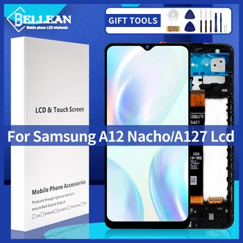6,5-Дюймовый Дисплей A127 Для Samsung Galaxy A12 Nacho LCD С Сенсорной панелью, Дигитайзер Экрана A127M A127U A127F В Сборе С Рамкой