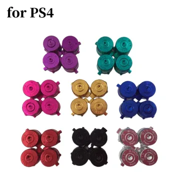 8 комплектов высококачественных кнопок с алюминиевой металлической пулей для контроллера PS4, замена запасных частей для Playstation 4 Dualshock 4